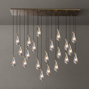 Silas Modern Raindrop Rectangular Chandelier For Dining Room 72"-21-Lights