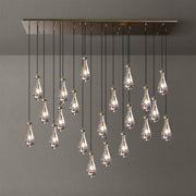 Silas Modern Raindrop Rectangular Chandelier For Dining Room