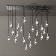 Silas Modern Raindrop Rectangular Chandelier For Dining Room