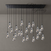 Silas Modern Raindrop Rectangular Chandelier For Dining Room