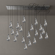 Silas Modern Raindrop Rectangular Chandelier For Dining Room 54"-13-Lights