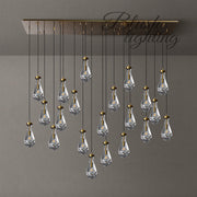 Silas Modern Raindrop Rectangular Chandelier For Dining Room