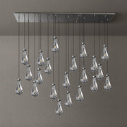 Silas Modern Raindrop Rectangular Chandelier For Dining Room 72"-21-Lights