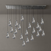 Silas Modern Raindrop Rectangular Chandelier For Dining Room