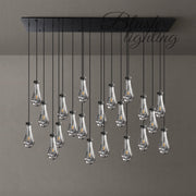 Silas Modern Raindrop Rectangular Chandelier For Dining Room 54"-13-Lights