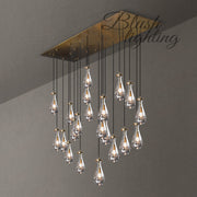 Silas Modern Raindrop Rectangular Chandelier For Dining Room 54"-13-Lights