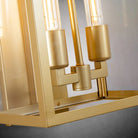 21" Gold Outdoor Wall Sconce with Glass Shade - GoldBlushlighting