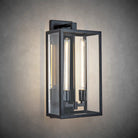 21" Gold Outdoor Wall Sconce with Glass Shade - GoldBlushlighting