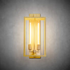 21" Gold Outdoor Wall Sconce with Glass Shade - GoldBlushlighting