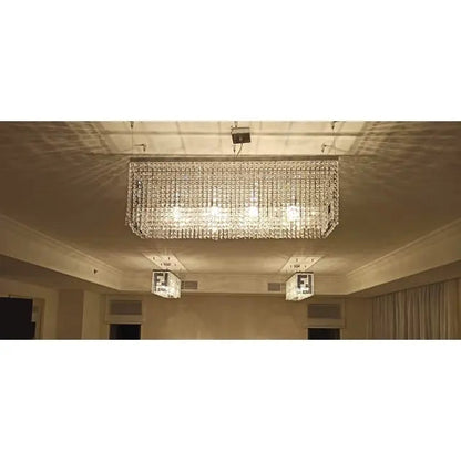 Fendi Modern Rectangular Crystal Chandelier