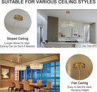 23" Gold Crystal 8 - Light Round Chandelier for Elegant Interiors - Round D23"Blushlighting