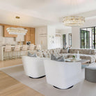 23" Gold Crystal 8-Light Round Chandelier for Elegant Interiors