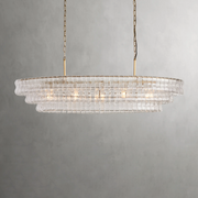 Ghiaccio Glass Oval Chandelier