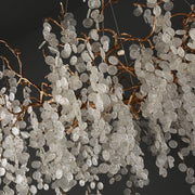 Modern Branch Chandelier Light With Clear Small Round Leaves