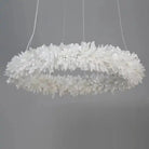 24 - 47 Inch Round Clear Geode Quartz Crystal Ring Pendant Light Modern Chandelier for Living Room - Diam 40''BrassBlushlighting