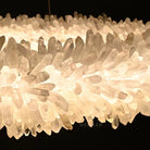 24-47 Inch Round Clear Geode Quartz Crystal Ring Pendant Light Modern Chandelier for Living Room - Diam 24''BrassBlushlighting