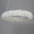 24 - 47 Inch Round Clear Geode Quartz Crystal Ring Pendant Light Modern Chandelier for Living Room - Blushlighting