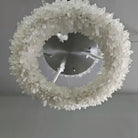 24 - 47 Inch Round Clear Geode Quartz Crystal Ring Pendant Light Modern Chandelier for Living Room - Custom 24'' FlushmountBrassBlushlighting