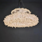 24 - 47 Inch Round Clear Geode Quartz Crystal Ring Pendant Light Modern Chandelier for Living Room - Custom 24'' FlushmountBrassBlushlighting