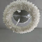 24 - 47 Inch Round Clear Geode Quartz Crystal Ring Pendant Light Modern Chandelier for Living Room - Blushlighting