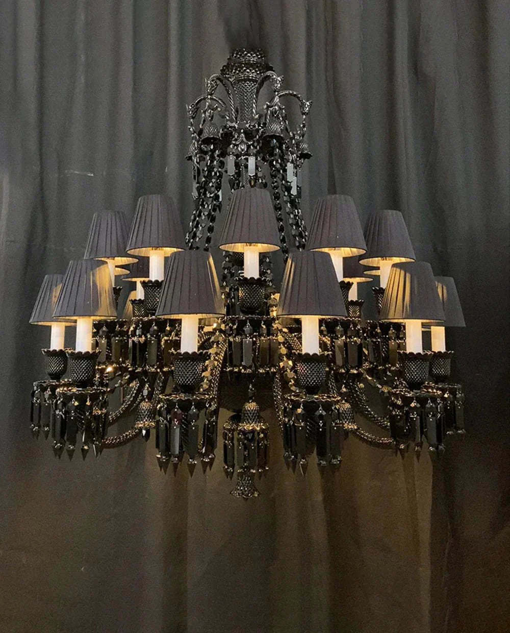 24 Lights Black Chandelier - Blushlighting