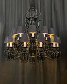 24 Lights Black Chandelier - Blushlighting