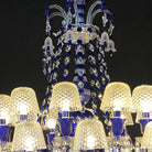 24 Lights Chandelier Blue & Clear Crystal Lighting - Blushlighting