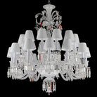 24 Lights Premium Crystal Chandelier with Lampshades - Blushlighting
