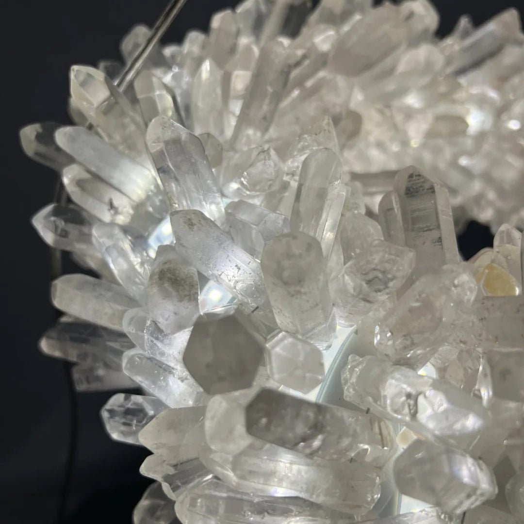 24'' Square Modern Geode Quartz Crystal Chandelier - Blushlighting