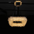 24'' Square Modern Geode Quartz Crystal Chandelier - Blushlighting