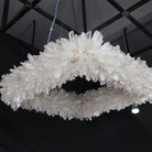 24'' Square Modern Geode Quartz Crystal Chandelier - Blushlighting