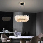 24'' Square Modern Geode Quartz Crystal Chandelier - Blushlighting