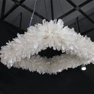 24'' Square Modern Geode Quartz Crystal Chandelier - Blushlighting