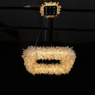 24'' Square Modern Geode Quartz Crystal Chandelier - Blushlighting
