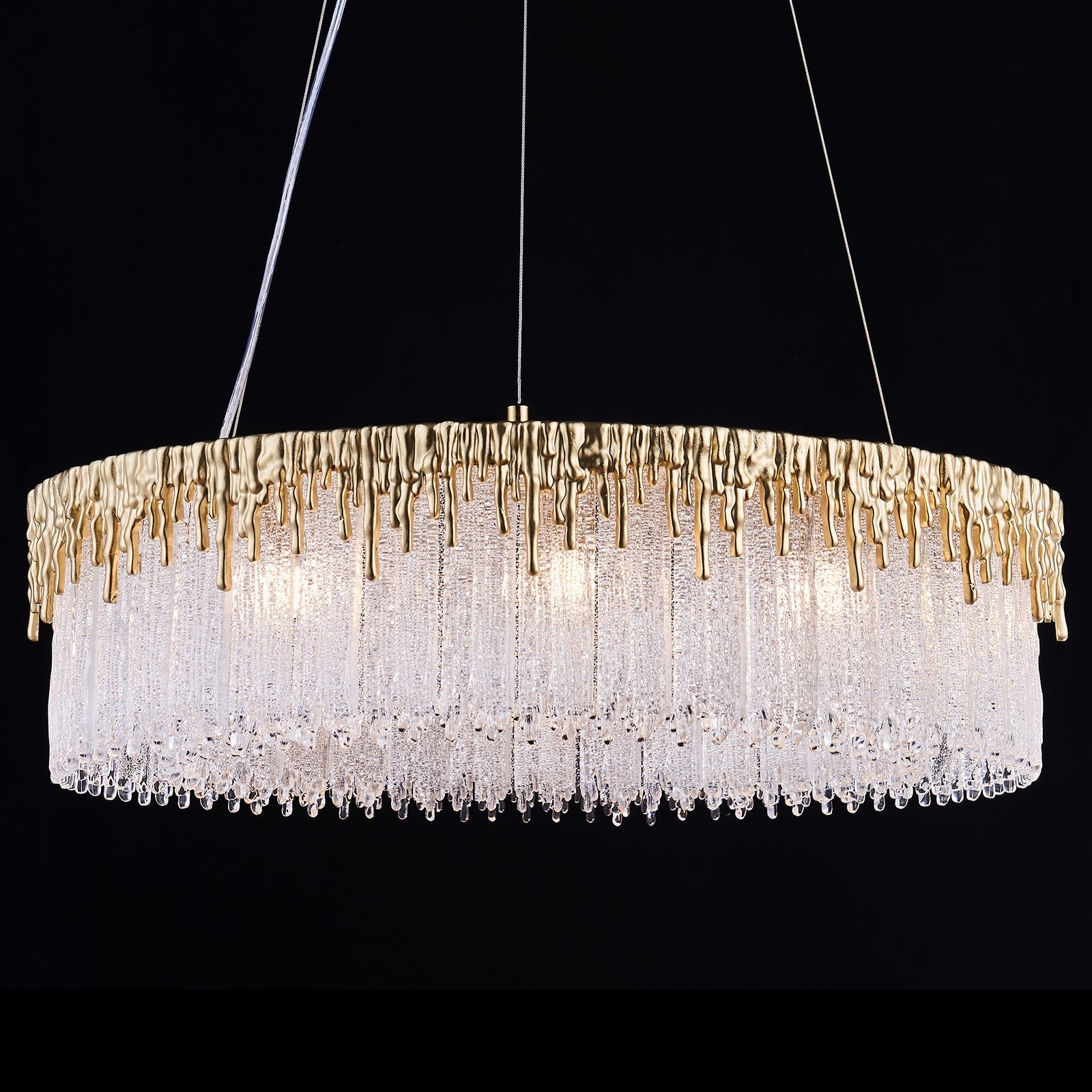 $2500+ Purchase Gift | Luxury Round Chandelier - GoldBlushlighting