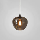 Modern Smoke Gray Glass Pendant Light with Dimmable Warm Glow