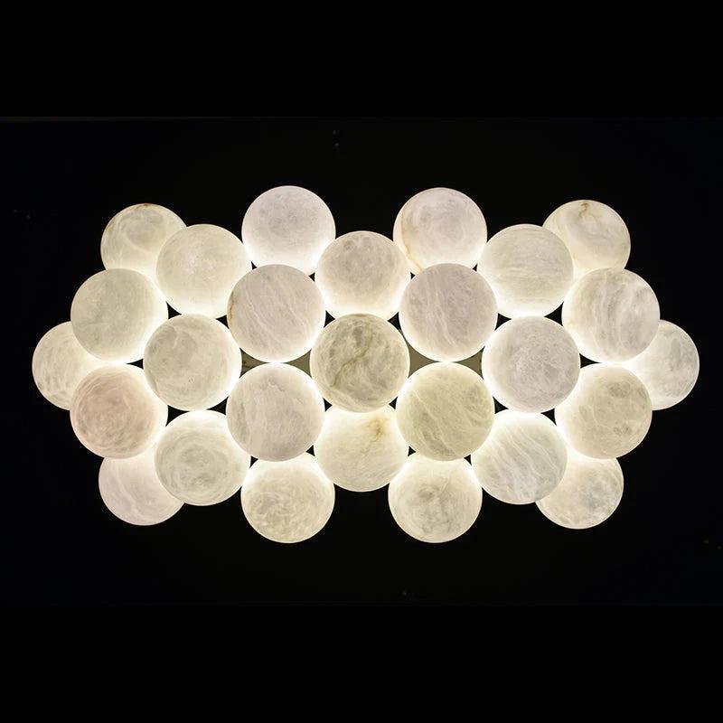 27 - Alabaster Ball Chandelier, Luxury Model Lighting - Blushlighting