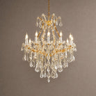 28.3" 12-Light Maria Theresa Crystal Chandelier - Gold - Blushlighting
