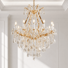 28.3" 12-Light Maria Theresa Crystal Chandelier - Gold - Blushlighting