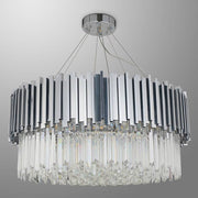 Blushlighting Crystal Round Chandelier Polished Chrome