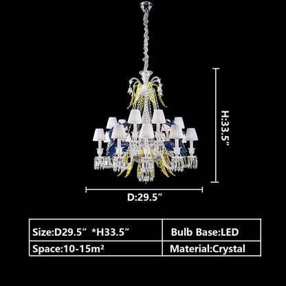 2023 New Candle Branch Crystal Chandelier Traditional CBUorful Artistic Designer Light Fixture for Living Room/Dining Room , luxury, light fixture, shining ,amazing, Deer head, dimension
