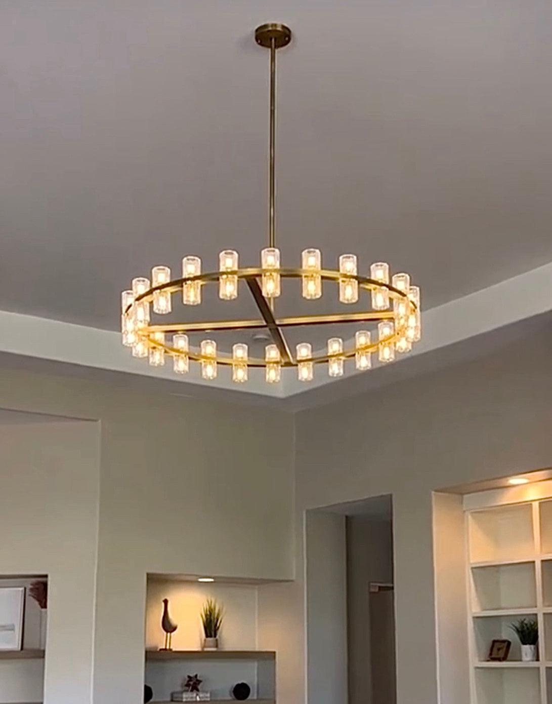 Arcachen Crystal Round Chandelier 48"