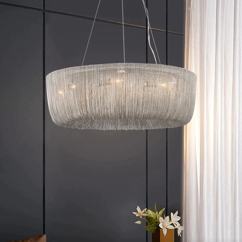 Jean Modern Marble Alabaster Linear Chandelier Over Dining Table chandelier Kevin Studio Inc