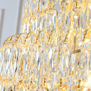 Extra Large Modern Honeycomb-shaped Crystal Chandelier Luxury Light Fixtures for Foyer Staircase/ High Ceiling Room/ Big Hallway/ Hotel Lobby/ Entryway/ Sample Show Room/ Sales Center  D 31.5'' * H 55.1'' D 39.4'' * H 70.9'' D 47.2'' * H 78.7'' D 59.1'' * H 102.4''