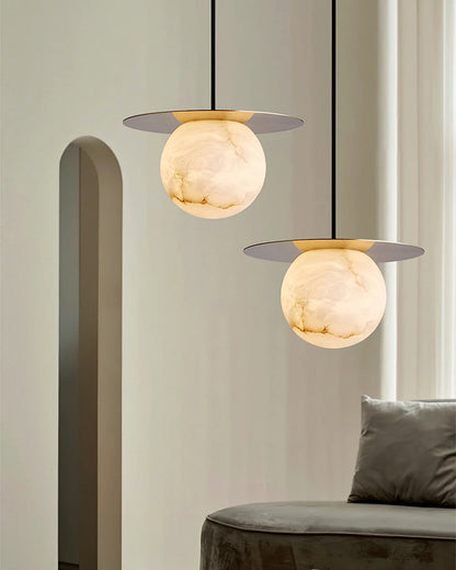 Spanish Alabaster Bedside Pendant Light