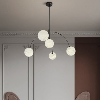 Nordic Postmodern Alabaster Arc Chandelier chandeliers for dining room,chandeliers for stairways,chandeliers for foyer,chandeliers for bedrooms,chandeliers for kitchen,chandeliers for living room KevinstudiBUives   