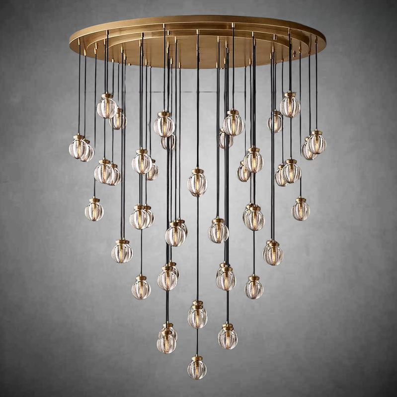 Pearls Round Chandelier 60"