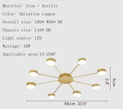 Blushlighting® Cruciform LED Ceiling Chandelier for Living Room, Bedroom, Dining Room image | luxury lighting | home decor