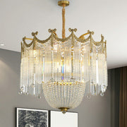 Blushlighting® Gorgeous Crystal Copper LED Chandelier for Dining Room, Bedroom Dia23.6xH20.5" / Dia60.0xH52.0cm