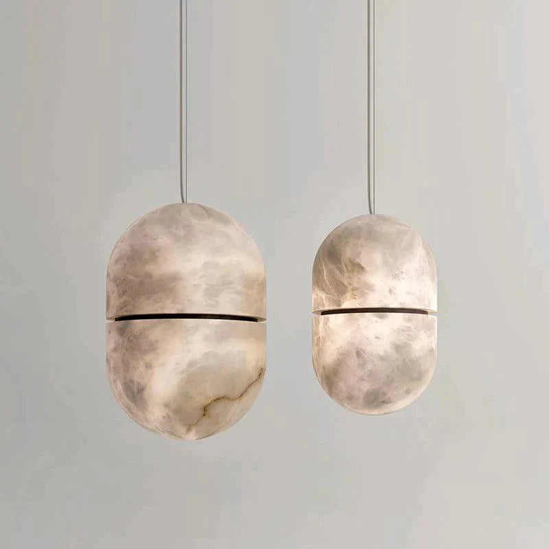 Alabaster Symmetry Pendant Light, Island Mini Pendant Light